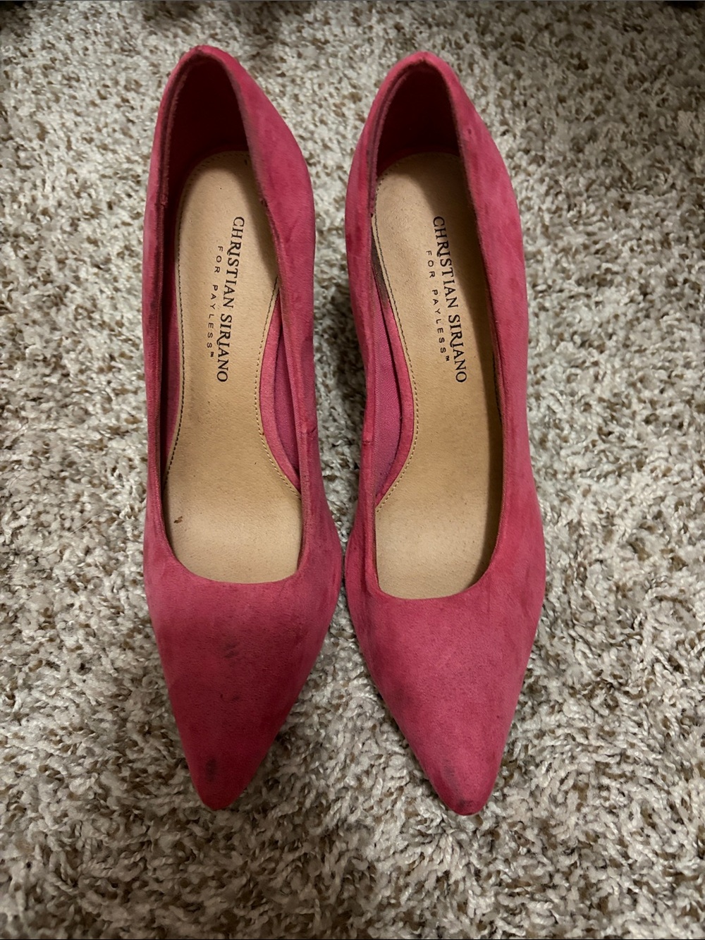 Christian Siriano Rose Suede Pointed-Toe Pumps